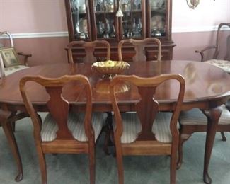 Table and eight chairs