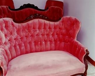 One of a Pair of Victorian Love Seats