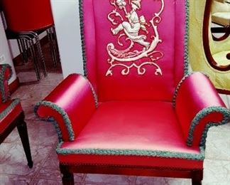 One of A Pair of Asian Inspired Arm Chairs