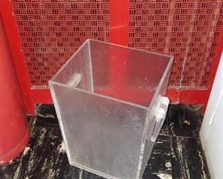 Lucite Garbage Can