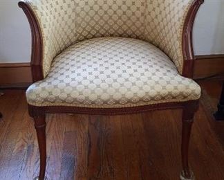 One of A Pair of Upholstered Chairs
