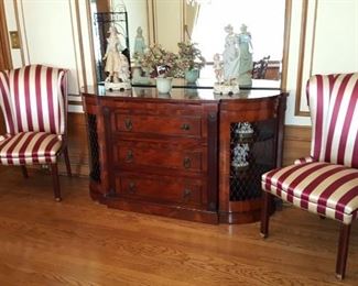 Credenza & Upholstered Chairs