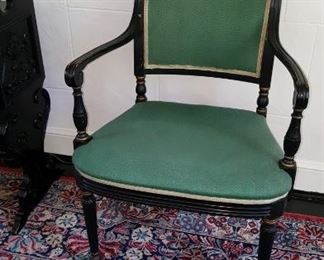 One of A Pair of Upholstered Chairs