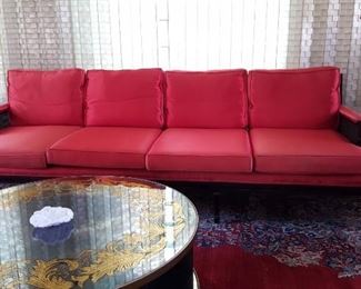 Long Red Sofa