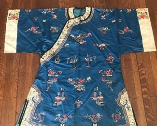 Antique Chinese silk robe 