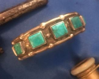 Old Navajo coin silver bracelet 