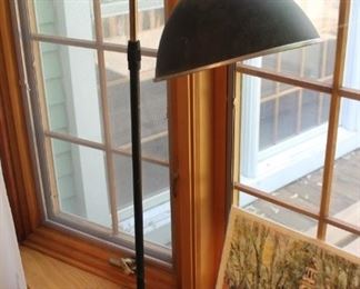 Vintage General Electric art deco desk lamp, adjustible neck.