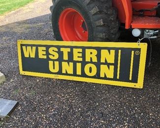 Western Union Metal Sign