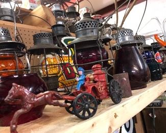 Variety of Railroad Lanterns, colors etc