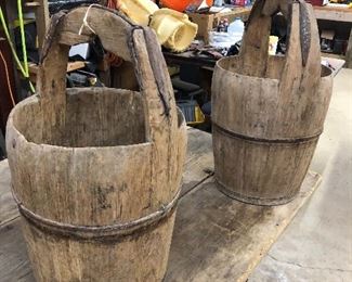 Antique water bucket
