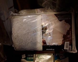 Tableclothes still in packaging