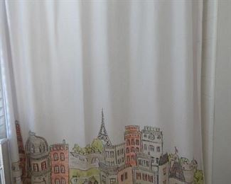 Paris shower curtain.