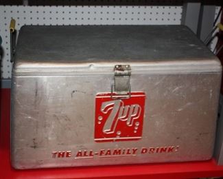 Antique 7-Up cooler