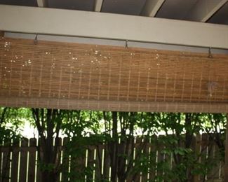 Woven shades for patio