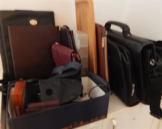 Briefcases, leather folders, wallets and more.