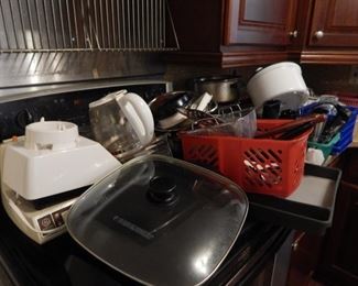Kitchen packed with all kinds of essential tools for the cook.
