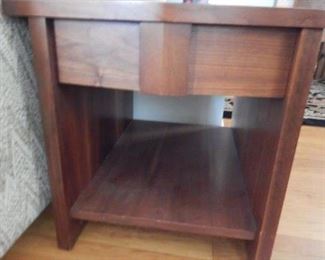 Mid century living room end tables and a matching coffee table.