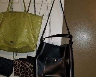Purses including Ralph Lauren and Kenneth Cole.