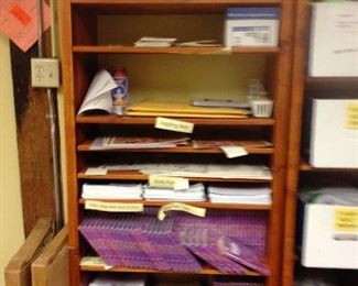 Hand made and finished wooden bookshelves