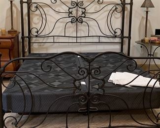 King Size Iron Bed & Box Springs