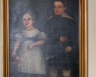 Unsigned Antique Ancestor Oil Painting