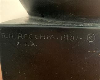 R.H. Recchia Abstract Cat Sculpture reproduction,