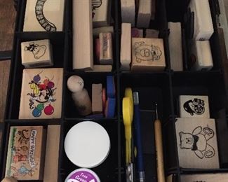 Stamps & crafting supplies.