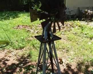 5 foot metal windmill