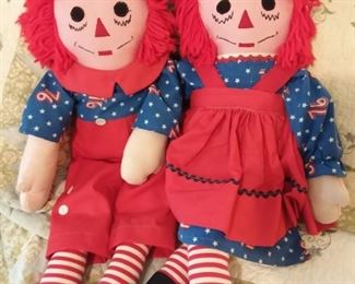 24 inch raggedy Ann and Andy dolls