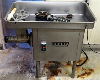 Hobart Commercial Stainless Steel Electric Meat Grinder Model 4146SS, 230 Volt