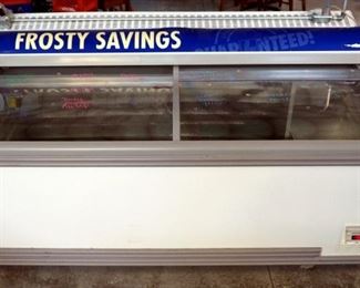 AHT Paris 210 Freezer/Cooler Case with Sliding Doors, Digital Temperature Display. 41" x 83" x 34"