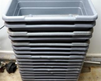 Ultrasource Plastic Food Bins, Qty 17