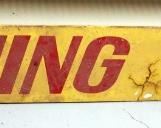 Vintage Cardboard "Coming Soon" Sign 1'H x 8'L