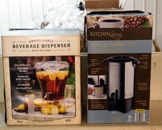 Kitchen Living 40-Cup Coffee Urn and Tritan 3.5 Gallon Beverage Dispenser