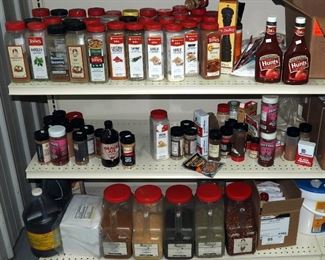 Food Seasonings, Dry Rubs, Sea Salt and More, Contents of 3 Shelves