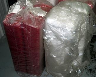 Assorted Food Storage Containers, Disposable Utensils, Napkins, Trays, Cups and More