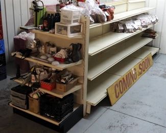 Lozier Gondola Modular Shelving Unit, 4 Sections, Whole Unit Measures 5'H x 14'L x 3'D