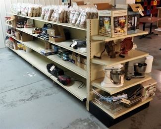 Lozier Gondola Modular Shelving Unit, 5 Sections, Whole Unit Measures 5'H x 17'L x 3'D