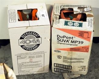 Full Refrigerant Tanks, R402A Qty. 1, R401A Qty. 1 and 404A Qty. 1