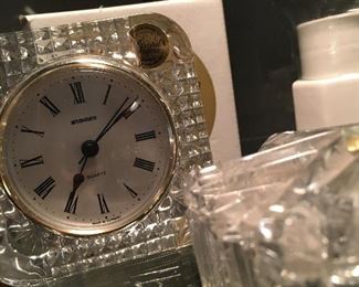 We Have A Nice lighted Curio (which I forgot to take a picture of...sheeesh) But It's Full Of Treasures...Like this Crystal Clock...