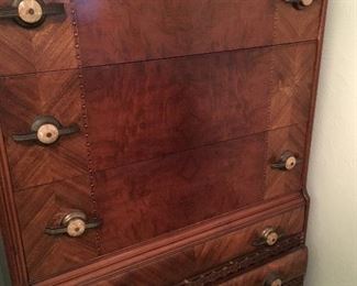 We Have A 4 Piece Antique Bedroom Set For You...A 5 Drawer Chest...