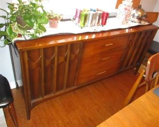 Mid Century Modern 1960's Kent Coffey Perspecta Walnut Credenza Sideboard Buffet