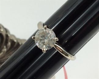 #1. 14 k. White gold. 1.5 ct Diamond. $2500.