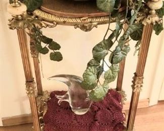 Vintage metal plant shelf