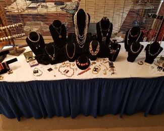 A lot of costume jewelry!