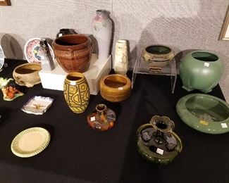 Art pottery including Roseville, Peters & Reed, Weller, Niloak, Haeger, etc..