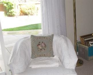 Marge Carson chair with slip cover