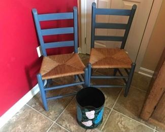 Chairs with Hand Woven Seats