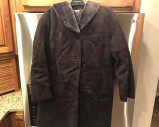 Chocolate Brown Italian Suede Coat