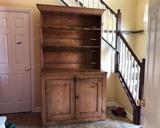 Custom Pine Irish Stepback Cupboard